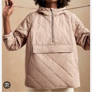 Banana Republic sport Quilted Half-Zip Anorak